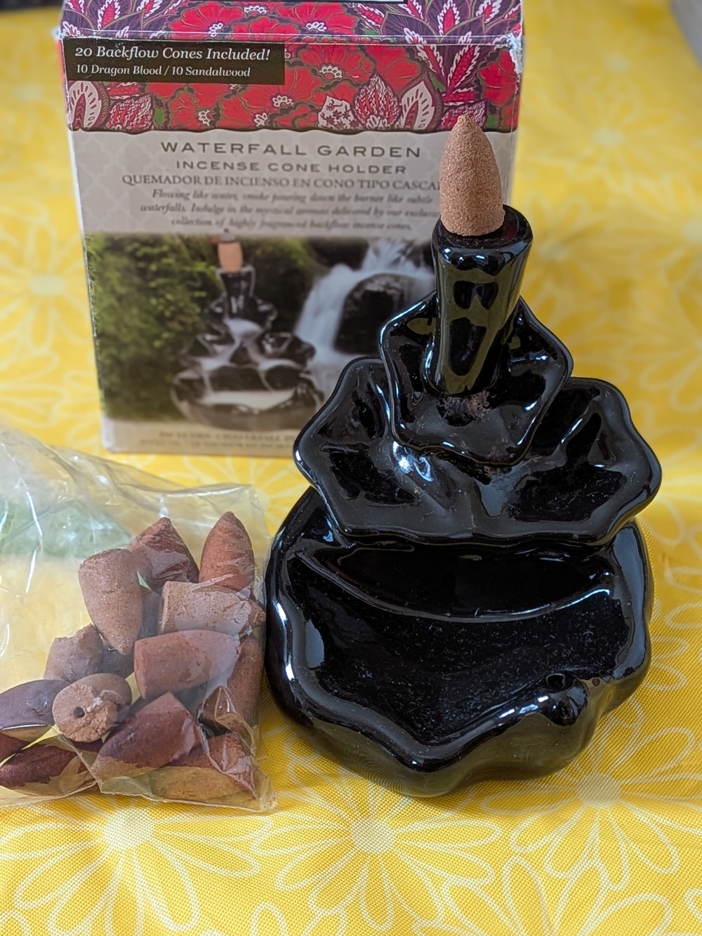 Waterfall Garden Backflow Incense Cone Burner
